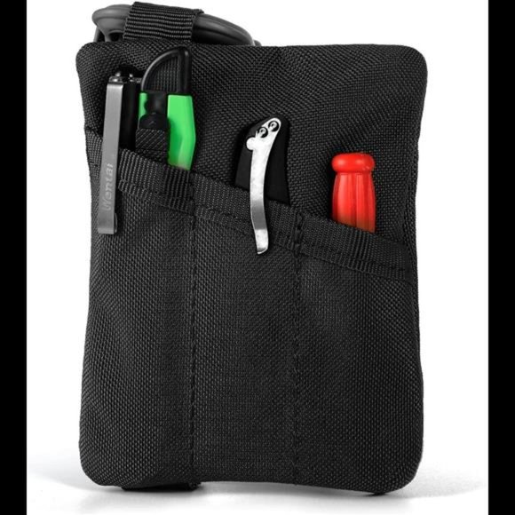 2 Pack Tactical Compact EDC Pouches w/2 US Flag Patches + 2 D-Rings - Picture 4 of 6